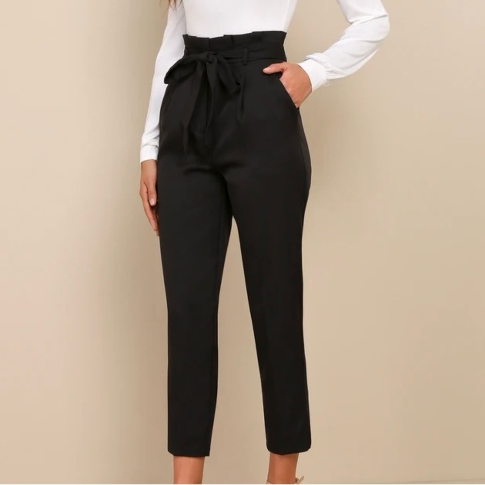 Black High-Waisted Trousers